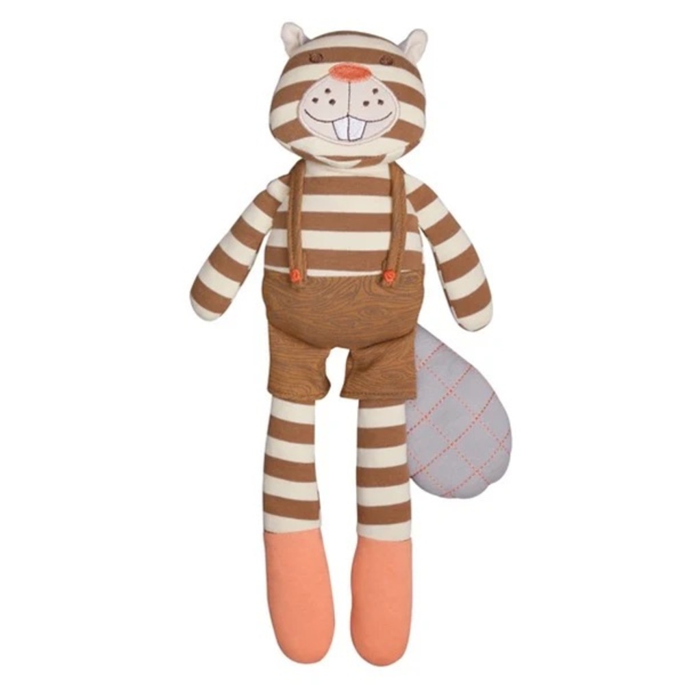 Apple Park - Farm Buddies Plush - Buster Beaver - organic cotton